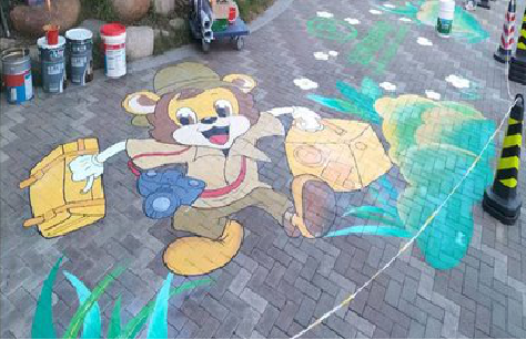 鹤峰夏季画地面彩绘会遇到的问题