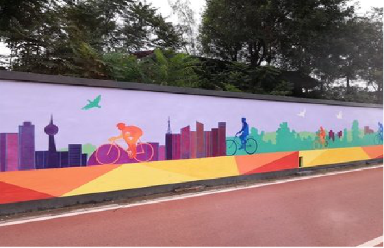 鹤峰墙体彩绘-围墙