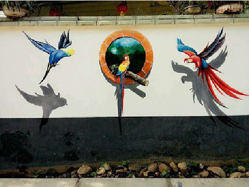 鹤峰视觉错位-3D墙绘设计