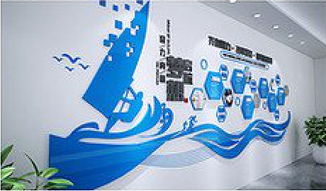 鹤峰海浪主题文化墙如何设计？