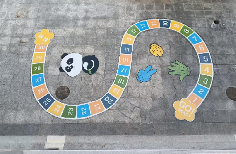 鹤峰地面游戏彩绘