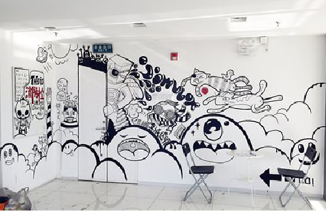 鹤峰手绘墙并非传统涂鸦。